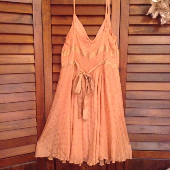 Badgley Mischka Silk Spaghetti Strap Dress - Picture 2 of 8